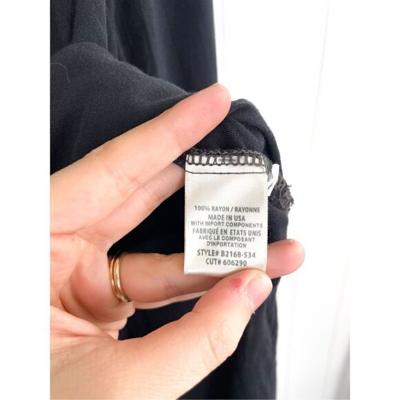 Bella Dahl Black Rayon Dress Tunic V Neck Long Sleeve for Career or Work Size S - Picture 8 of 10